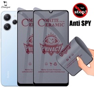 Privacy Anti Spy Ceramic Soft Tempered Glass Film For Redmi 13 13C 12 A3 A1 A2 10 9 8 12C 11A 10A 10