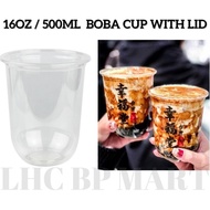 [LHC] TPP BOBA CUP 16OZ + DOME LID / CAWAN PLASTIK BOBA 16OZ / CAKE CUP (50PCS) / PLASTIC BLACK FORK