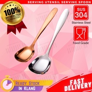 Serving Utensil Stainless Steel Gold Ladle Spoon 🔥Stock In Klang🔥 Golden Spoons Kitchen Utensils