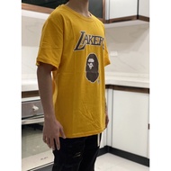 ♞,♘Bape  lakers t-shirt