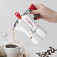 【PEDRINI】Kaffettiera義式摩卡壺(紅銀3杯) | 濃縮咖啡 摩卡咖啡壺