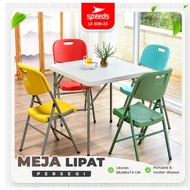 SPEEDS Fiber Folding Table HDPE Picnic Table Exhibition Large Sale Dining Table 038-23