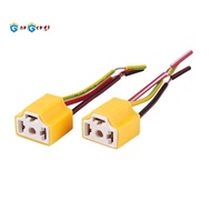 2 Pcs H4 9003 HB2 Female Ceramic Wire Harness Headlight Sockets Plug