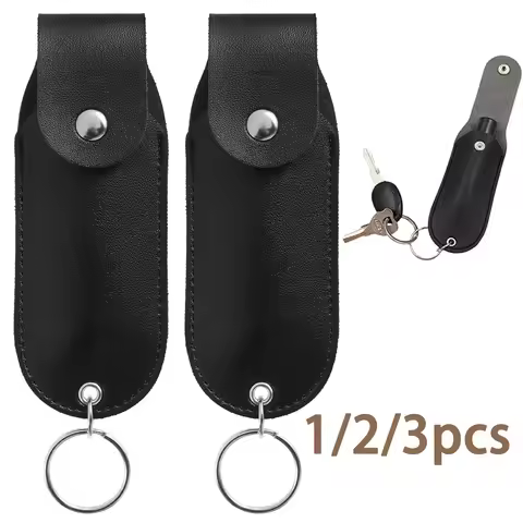1/2/3Pcs Pepper Spray Pouch PU Leather Pepper Spray Holster Portable Self Defense Spray Leather Hold