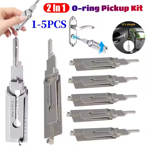 1-5pcs SS001 Key Decoder Stainless Steel Lock Key Precision Hook Pick Set Maintenance Repair Tool Un