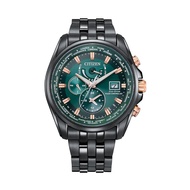 (AUTHORIZED SELLER) Citizen Eco-Drive Chronograph Black Stainless Steel Strap Men Watch AT9128-87X