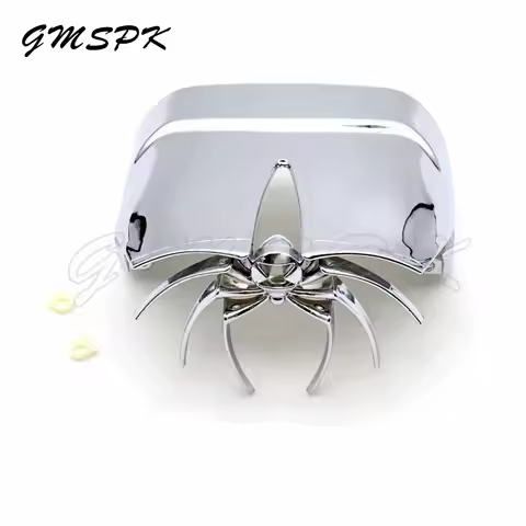 Chrome Spider Motorcycle Rear Tail Light Cover Fit for Harley Dyna Electra Glide FLH Road King FLHR