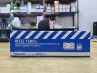 Panasonic เต้ารับคุ่มีกราวด์(10ตัว)พานาโซนิค WEG15929 Full-Color Wide Series