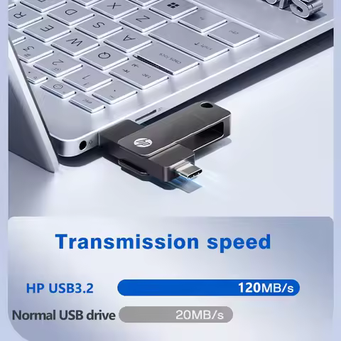 HP 762C Double Nip USB Flash Drive 64GB 128GB High Speed Up to 120MB/s USB3.2 Pen Drive Memory Stick
