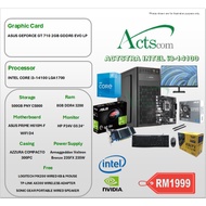 Actscom Custom PC -ACTSTRA Intel i3-14100 (Intel i3-14100 Processor, ASUS H610M-F WIFI, 500GB SSD, 8