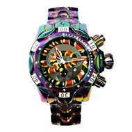 Colorful Watch Colorful Snake Face Casual Mens Waterproof Quartz Watch Imitation Leather Strap Varie