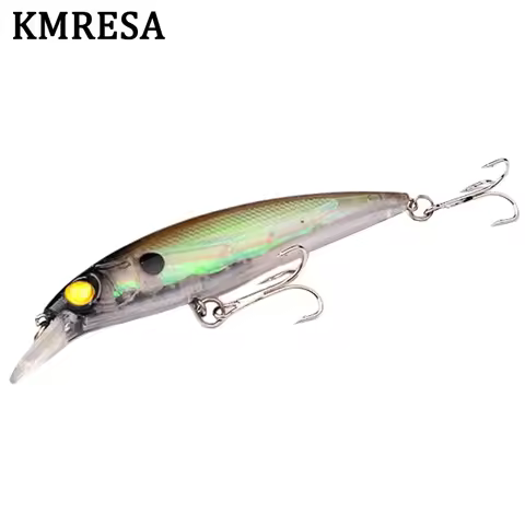 KMRESA 1pcs Floating Minnow 11cm 13.4g Fishing Lure Laser Hard Artificial Bait 3D Eyes Fishing Wobbl