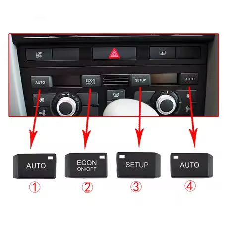 1pc for Audi A6L Q7 air conditioning A/C Cover AUTO Switch ON OFF Button Panel Cap Central Control S