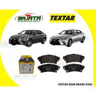 Textar Rear BRAKE PAD for LEXUS GS350, GS450H 3.5,IS350 3.5, RC350 3.5,TOYOTA HIGHLANDER (2491801SC)
