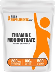 BulkSupplements.com Thiamine Mononitrate Powder - Vitamin B1 Powder, Thiamine B1 Supplement - B1 Vit