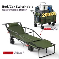 Fold Recliner Trolley Chair Folding Bed Outdoor Camper Tank Wheel Camper Beach Recliner Camping Fold