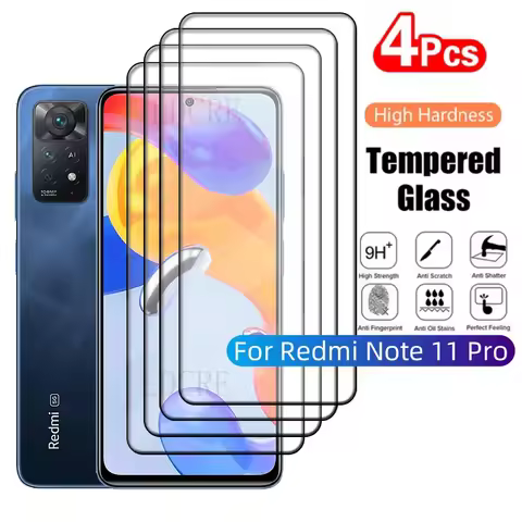 1-4Pcs For Xiaomi Redmi Note 11 Pro Glass Redmi Note 11 Pro Glass New Full Cover Glue 9H HD Screen P
