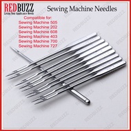 REDBUZZ Sewing Machine Needles (10 PCS) Compatible needle For 202 505 505a 403 608 700 727 Sewing Ma