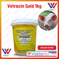 Viddavet Vetracin Gold Soluble Powder 1kl Vetracin gold powder 1 kg Vetracin gold with probiotic