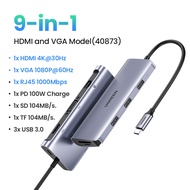 UGREEN USB C Hub 10 in 1 USB Type C HDMI Multiport Adapter Dock Card Reader for MacBook Pro Air Dell