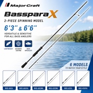 Major Craft Bass Rod - Basspara X 2-Piece Spinning Model 6'3" & 6'6"