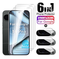 6in1 For Google Pixel 9 Pixel 10 Pro XL Pixel 9a Unlock Screen Protector Glass Camera Film Pixel 10 