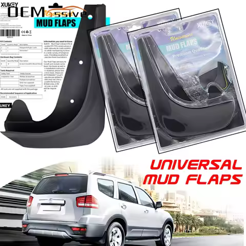 2/4pcs Universal Car Mud Flaps Splash Guard Kit with Mounting Hardware for SUV Sedan Van Truck, Blac