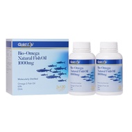Eurobio Bio-Omega Natural Fish Oil 1000 mg (2 Bottles x 120 Vegicaps Soft