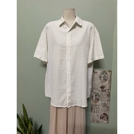 White short-sleeved unisex shirt size L a84