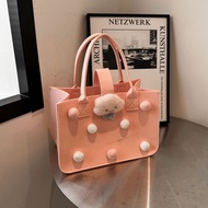 Upgrade Thickened Cartoon Mommy Felt Baby Handbag Accompanying Hundred Days Gift Bag Handbag Felt Ba