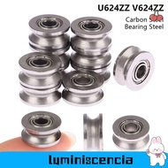 LUMINISCENCIA 1/5Pcs Pulley Bearing, Carbon Steel Bearing Steel U624ZZ V624ZZ Ball Bearing, Sealed B