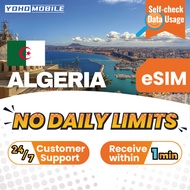 [Yoho] Algeria eSIM No Daily Limit 3GB 5GB 10GB 30 Days Yoho Mobile Official Store