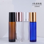 [Jiayi Bottle Can] 16 Teeth 10ml 5pcs Transparent Brown Blue Roll-On Perfume Anti-Drop Black Holder 