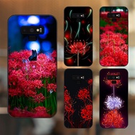 Samsung Note 9 Case With Black Border Printed Belgian Flower Pattern Da La