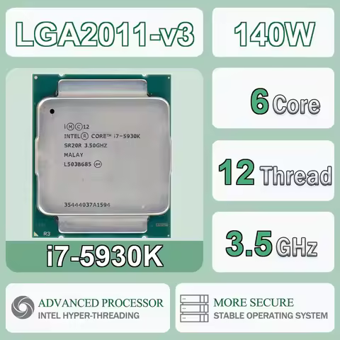 Intel Core I7-5930K 3.50GHz 6 Cores 12 Thread 15M I7 5930K CPU Processor I75930K Package LGA2011-3
