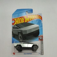 Diecast Hot Wheels Q24 TESLA CYBERTRUCK Silver Abu HW Hotwheels Children's Toy Car Lot Q 2024 Regula