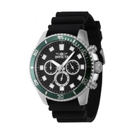 [Creationwatches] Invicta Pro Diver Chronograph Silicone Strap Black Dial Quartz 46086 Mens Watch