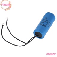 FOREVER AC Motor Capacitor, 75uf 250V AC CD60 Capacitor, Durable Round Shape Wire Lead Running Capac