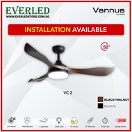 [Installation Available] Alpha VC2 52" DC Ceiling Fan (with 25W Tri-Color Light and Remote)