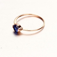 14k Gold Russia Au585 Purple Gold Sapphire Ring Female Color Gold Rose Gold Noble Luxury