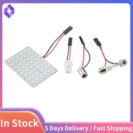 White 1210 SMD 48 LED Car Interior Dome Light Panel w T10 BA9S Festoon