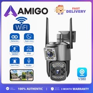 V380 Pro CCTV camera wifi 360 wireless outdoor Waterproof Dual Lens 1080P HD Camera CCTV IP Security Camera for House Outdoor IR Night Vision