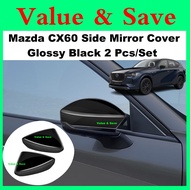 Mazda CX-60 CX-80 Side View Mirror Cover Protector Gloss Black 2 Pcs/Set Car Accessories Exterior CX
