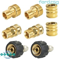 JENNIFERDZSG 2/4/8Pcs Pressure Washer Adapter Set, Stainless Steel M22 Swivel Quick Connect Kit, 3/8'' Quick Connect Rust-proof Brass Pressure Washer Connector Water Pipes