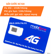 Sim 4G Mobi KC120 Free cuộc gọi nội mạng dưới 10 phút và 50 phút ngoại mạng Data sài thả ga với 1.
