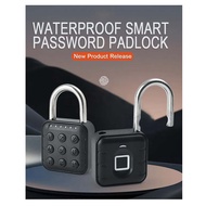 Tuya Bluetooth Smart Fingerprint Door Lock Keyless Quick Unlock Anti Theft Padlock IP67 Waterproof H