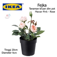 MAWAR Fejka - Plastic Potted Plant/Fake/Artificial/rose Flower/rose