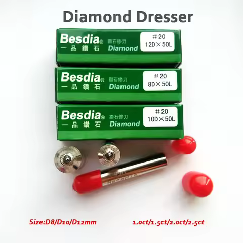 Besdia D8~12 Diamond Dresser 1.0CT/1.5CT/2.0CT/2.5CT Natural diamond 90 degree cone/triangle grindin