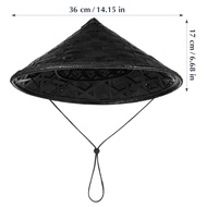 Bamboo Hood Farmers Adult Children Bamboo Hat Sun protection dance performance props Cap