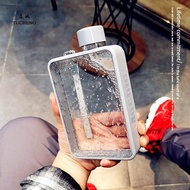 【 Cw】 Mochic โมเสส A5ขวดน้ำแบนถ้วย Grils A5ขวดแบนขวดดื่มสำหรับน้ำแบบพกพาเกาหลีสร้างสรรค์กระดาษ A5ขวด